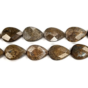 BRONZITE FACETED PEAR CD 13X18MM
